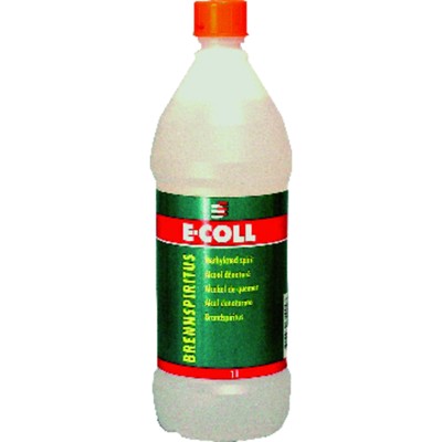 Produktbild von E-COLL - Brennspiritus silikonfrei, Ethylalkohol, 94% Vol. 1L Flasche