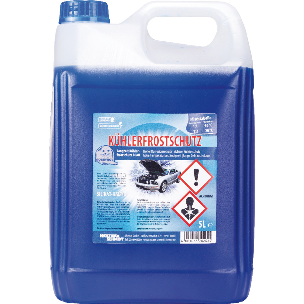 ROBBYROB Kühlerfrostschutz blau 5 Liter Produktbild img1 L