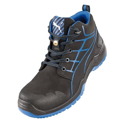 Produktbild von Puma Safety - Sicherheits-Knöchelstiefel Krypton Blue Mid, S3 ESD SRC, schwarz,