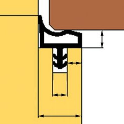 Produktbild von TRELLEBORG - Zimmertür-Dichtung,L3002,TSP-Flex weiß