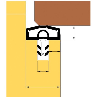 Produktbild von TRELLEBORG - Zimmertür-Dichtung,L5010,TSP-Flex weiß