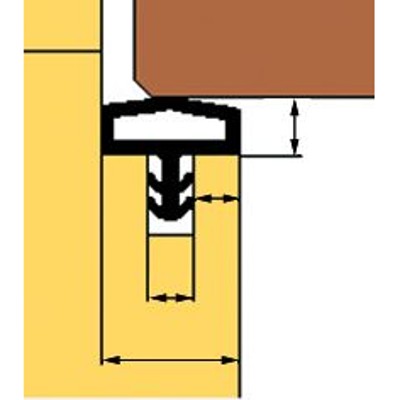 Produktbild von TRELLEBORG - Zimmertür-Dichtung,L8001,TSP-Last beige
