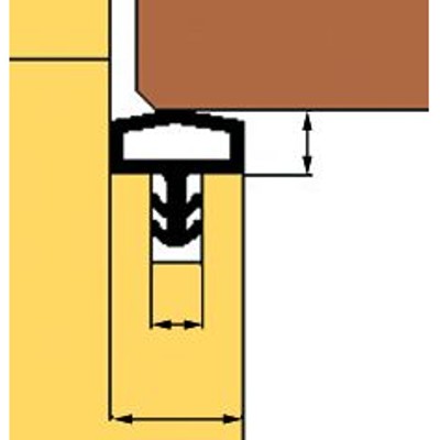 Produktbild von TRELLEBORG - Zimmertür-Dichtung,SD016,TSP-Flex weiß