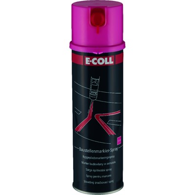 Produktbild von E-COLL - EE Baustellen-Markierspray Acrylatbasis mit Schreibdüse schwarz 500ml 