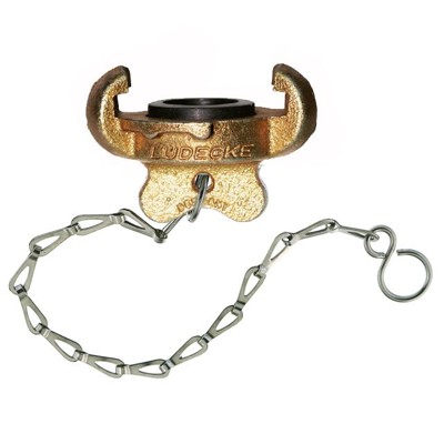 Verschlusskupplung mit Kette, Temperguss, Dichtung: NBR, max. PN 10 bar, 42mm