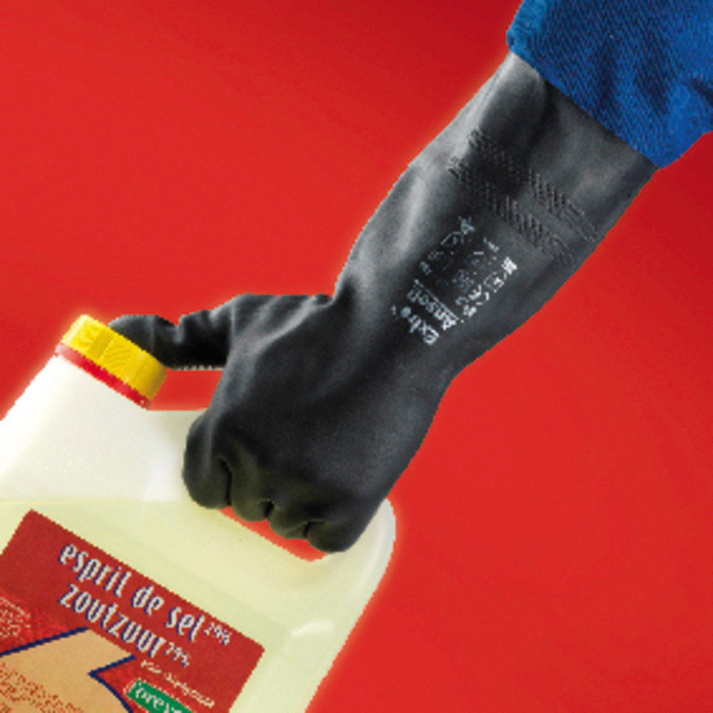 Ansell Chemikalienschutzhandschuh Extra™ 87-950, Kat. III, schwarz, Größe 9,5-10 Produktbild img3 L