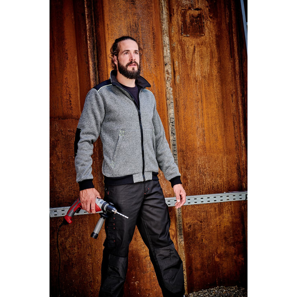 SCHEIBLER workwear Strick-Blouson Piering, grau-meliert, Größe XL Produktbild img2 L