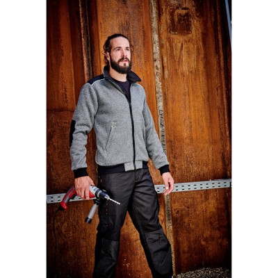 Produktbild von SCHEIBLER workwear - Strick-Blouson Piering, grau-meliert, Größe XL