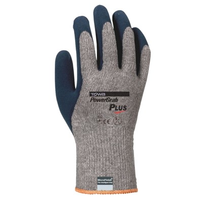 Produktbild von TOWA® - Strickhandschuh PowerGrab PLUS, grau/blau, Größe L