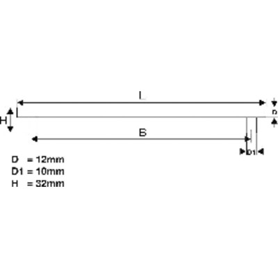 Produktbild von BMB - Relinggriff, 320x370x32x 12mm,Edelstahl