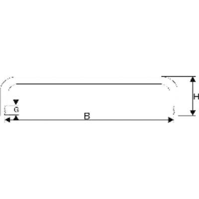 Produktbild von BMB - Bügelgriff, 96x35x10mm Edelstahl