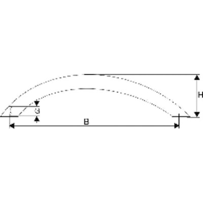 Produktbild von BMB - Segmentbogengriff, 128x3410mm,Edelstahl