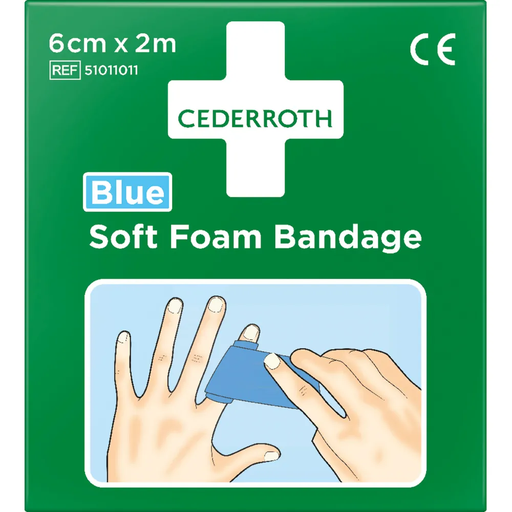 CEDERROTH Schaumbandage blau 6cm x 2m, 1 Stück Produktbild img2 L