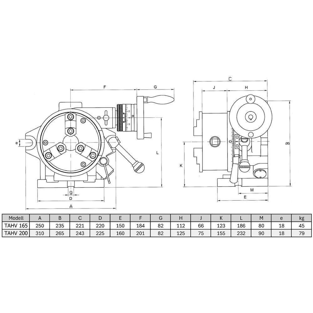 ELMAG Teilapparat horizontal/vertikal Modell TAHV 200, inkl. 3-Backenfutter Produktbild img3 L