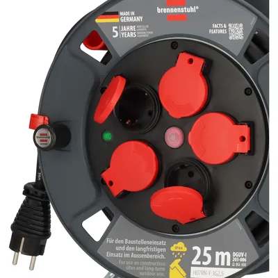 Produktbild von brennenstuhl® - Professional Kabeltrommel 300 KU 2200 IP44, 25m H07RN-F 3G2,5