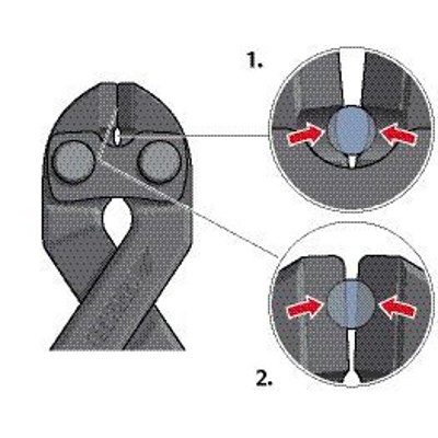 Produktbild von GEDORE - Einhand-Bolzenschneider, für Drähte bis 6,0mm, Länge 200mm, 8340 Z-200