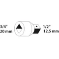 GEDORE Reduzierstück, 3/4" - 1/2", für Steckschlüsseleinsätze, Stiftsicherung, 31CrV3 Produktbild img5 S