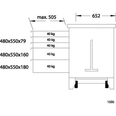 Produktbild von GEDORE - 1505 Rollwerkbank