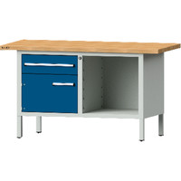 FORMAT Werkbank RAL 7035/5010 1500mm 1SL+1T Produktbild