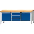 ANKE Serie V 2000 x 700 x 840/850, lichtgrau/enzianblau Produktbild