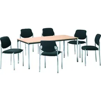 Produktbild von NOBRAND - Tisch 800 x 800mm chrom / Buche