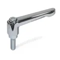 Produktbild von Ganter Norm® - Verstellbare Klemmhebel, Zink-Druckguss, Einsatz Stahl verzinkt,