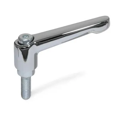 Produktbild von Ganter Norm® - Verstellbare Klemmhebel, Zink-Druckguss, Einsatz Stahl verzinkt,