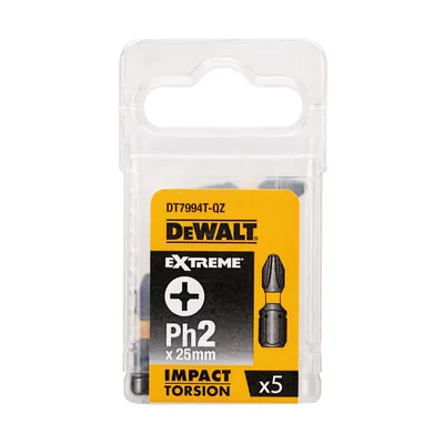 Produktbild von DeWALT - Torsion Bit schlagfest PH2 25mm, 5 Stück