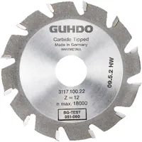 GUHDO Lamellen-Nutfräser HW ø100 x 4 x 22mm Z6 Produktbild