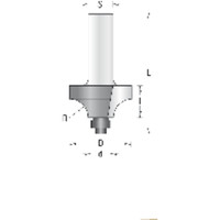 GUHDO® HW-Viertelstabfräser Schaft-ø8mm Z2 D31,7 R9,5 Produktbild