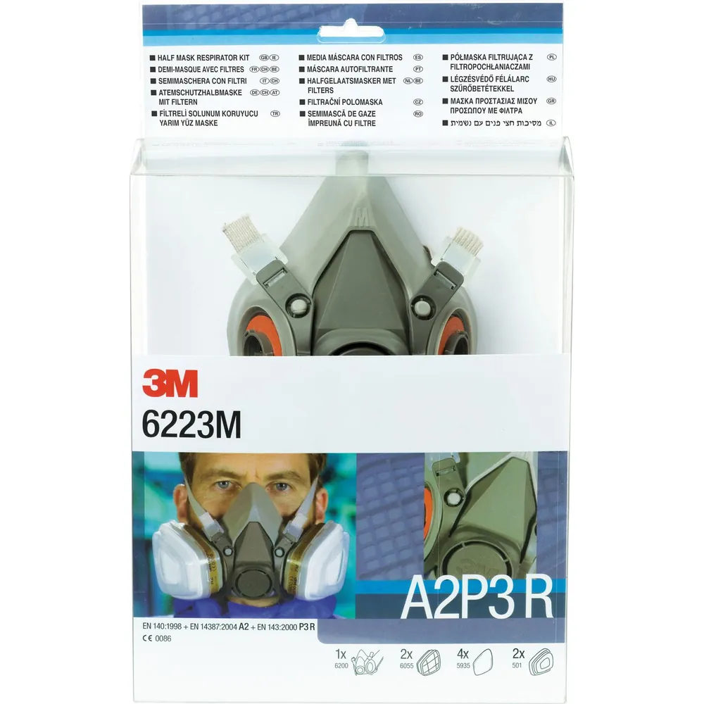 3M Gase- und Dämpfe-Masken-Set 6223M A2P3 Produktbild img1 L