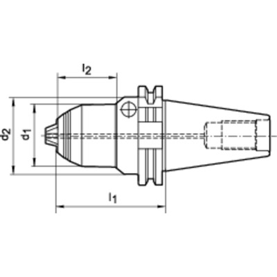 Produktbild von ALBRECHT - Kurzbohrfutter AKL DIN 69871 1-16mm SK50