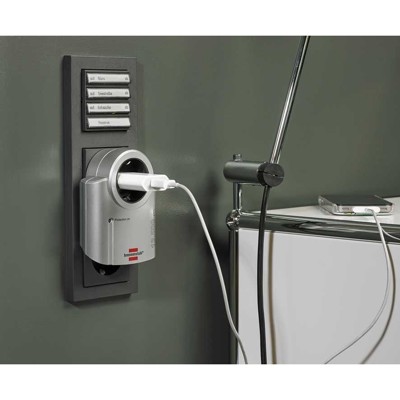 Produktbild von brennenstuhl® - Primera-Line Steckdosenadapter mit Überspannungsschutz, silber/