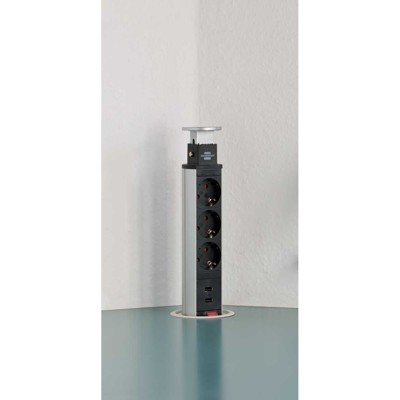 Produktbild von brennenstuhl® - Tischsteckdosenleiste Tower Power 1396200013 3fach USB