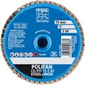 Produktbild von PFERD - COMBIDISC Zirkon Mini-POLIFAN CD Ø 75 mm Z60 für gehärteten Stahl