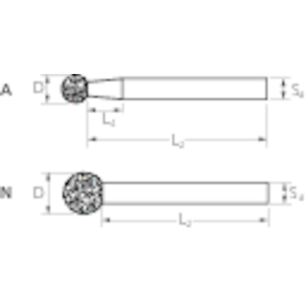 PFERD Dia-Schleifstift Kugelf.   4x 3  mm D126 Produktbild img10 L