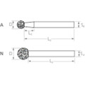 PFERD Dia-Schleifstift Kugelf.   4x 3  mm D126 Produktbild img10 S
