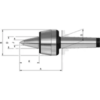 Produktbild von RÖHM - Körnerspitze mitlaufend 604HVL Größe 108 MK 4