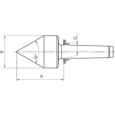 Produktbild von RÖHM - Zentrierkegel mitlaufend 627 Größe 274 MK 4