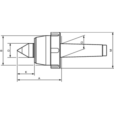 Produktbild von RÖHM - Körnerspitze mitlaufend HG Pro Größe 102 MK 2