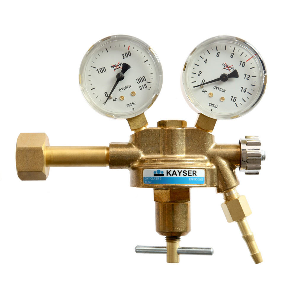 ELMAG Druckregler Sauerstoff mit 2 Manometer, Ø 63mm orig. KAYSER Produktbild img1 L