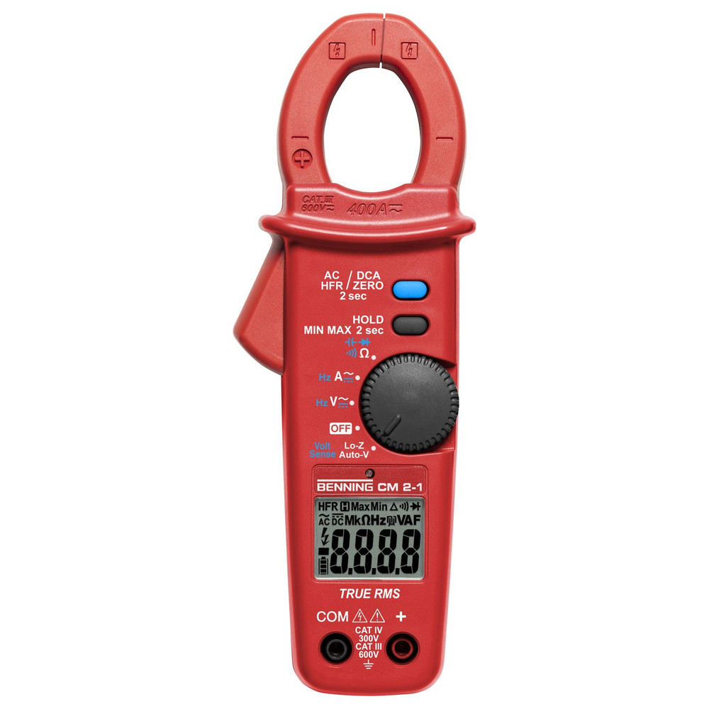 BENNING True RMS-Digital-Stromzangen-Multimeter 400 A AC/DC 600 V AC/DC 40MOhm 50kHz 10mF Durchgang Diode. Hold Max/Min. Zange max. 27 mm. Inklusive Zubehör. Produktbild img1 L