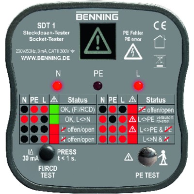 Produktbild von BENNING - Steckdosentester SDT 1