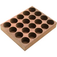 Produktbild von null - Holzsockel für ER25 15 Bohrungen