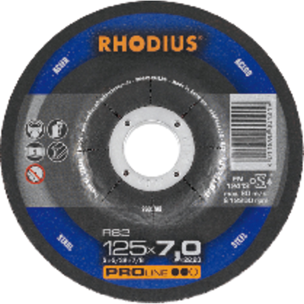 RHODIUS Schleifscheibe 125x6,0x22,23mm Produktbild img1 L