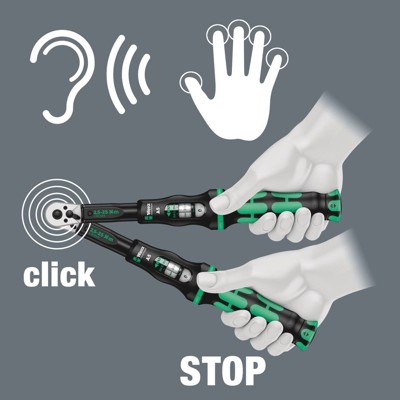 Produktbild von Wera® - Drehmomentschlüssel Click-Torque C 3 mit Knarre 12,5mm / 1/2" 40-200N·m