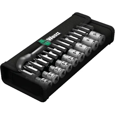 Produktbild von Wera® - Zyklop metal push Durchsteck-Knarrensatz, 3/8" metrisch, 29-teilig 8100