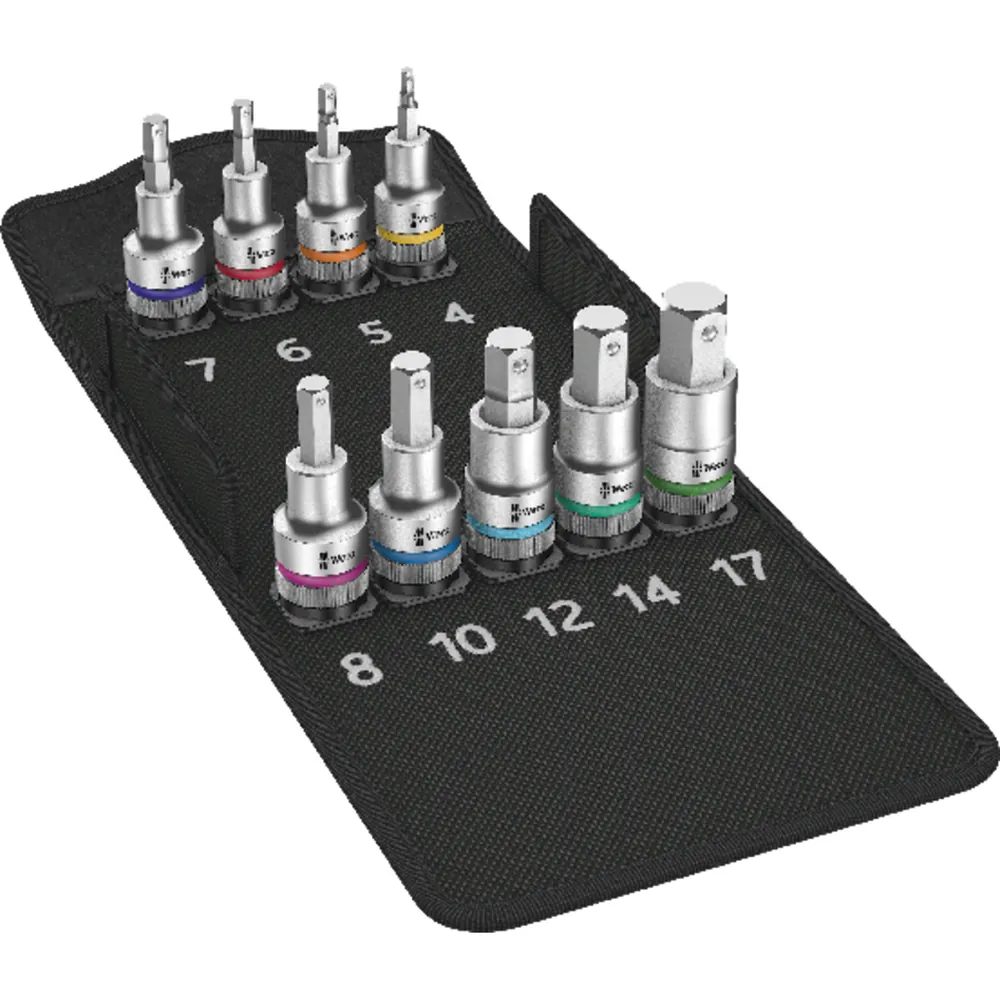 Wera Zyklop Bitnuss-Satz Innensechskant, mit Haltefunktion, 9-teilig 8740 C HF 1 Produktbild img1 L