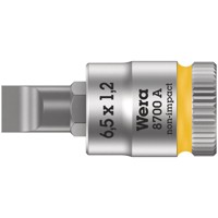 Produktbild von Wera® - Schraubendrehereinsatz Schlitz 8700 A FL mit Rändelung 6,3mm / 1/4" 1,2