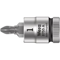 Produktbild von Wera® - Schraubendrehereinsatz Pozidriv 8755 A m.Rändel. 6,3mm / 1/4" PZ1x28mm